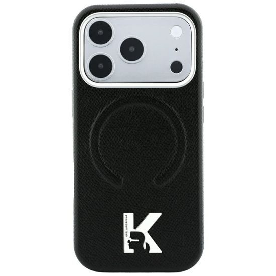 Karl Lagerfeld Grained Leather Embossed Ring MagSafe ümbris iPhone 17 Pro Max / 18 Pro Max – must