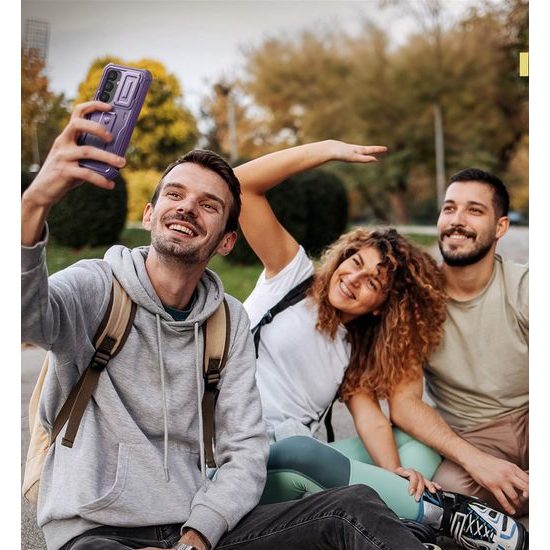 Dexnor 360 Kickstand Camprotector borító Samsung Galaxy S25, lila