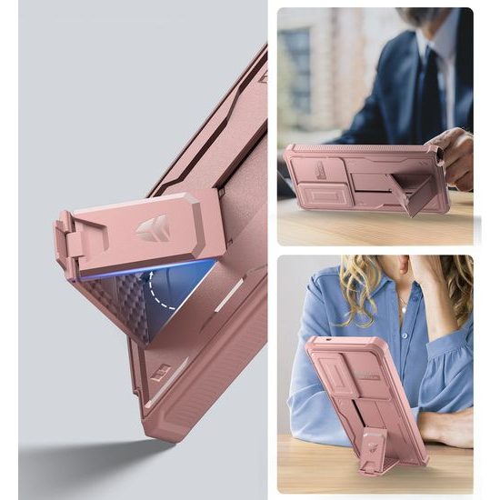 Dexnor 360 Kickstand Camprotector Θήκη Samsung Galaxy S25 Ultra, Ροζ
