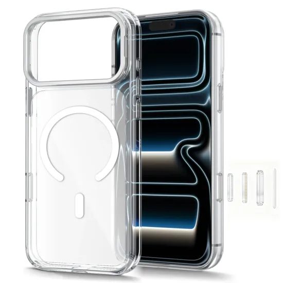 Tech-Protect MagStand MagSafe CC, iPhone 17 Pro / 18 Pro, priehľadný