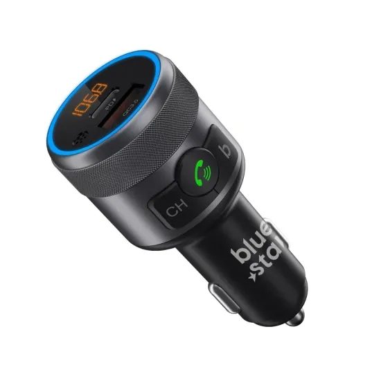 BlueStar AutoHarmony C81 FM πομπός, Bluetooth, QC 3.0, PD, 42W, γκρι