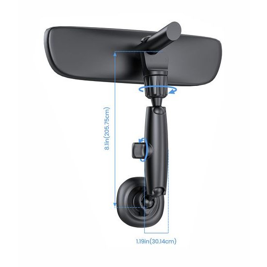 Swissten Magnetischer Rückspiegel-Handyhalter, schwarz