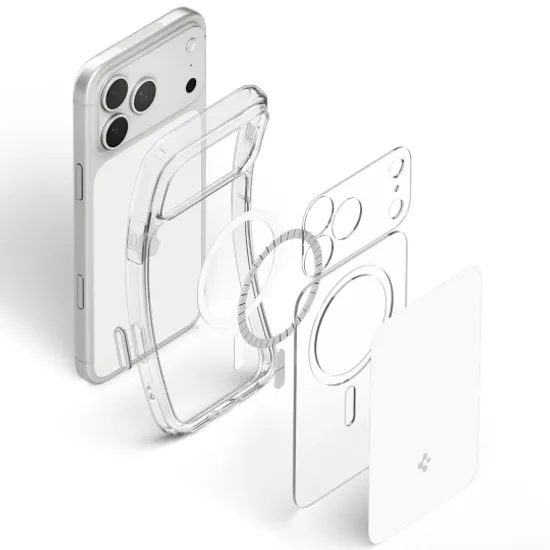 Spigen Ultra Hybrid "T" Mag s MagSafe, iPhone 17 Pro Max / 18 Pro Max, biely
