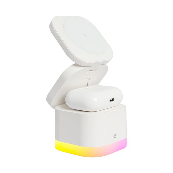 3-in-1 magnētiskais bezvadu lādētājs ar RGB apgaismojumu