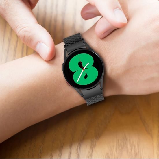 Tech-Protect Milánský tah 2 řemínek pro Samsung Galaxy Watch 4 40 / 42 / 44 / 46 mm, stříbrný