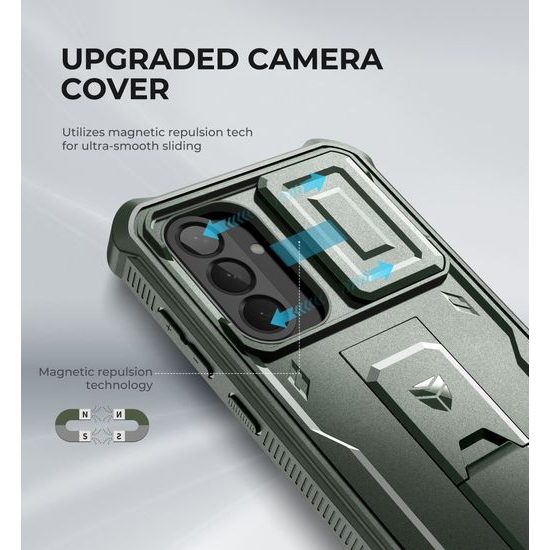 Dexnor 360 Kickstand Camprotector Θήκη Samsung Galaxy A56, Πράσινη