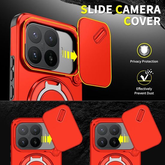 Θήκη Camslide Stand, Xiaomi 17T Pro, κόκκινη