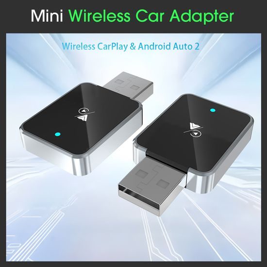Ασύρματος Προσαρμογέας για CarPlay και Android Auto, Plug & Play, Αλουμίνιο, CA19