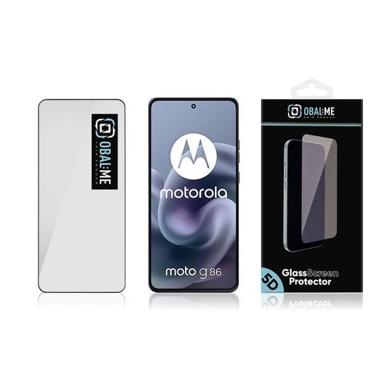 OBAL:ME 5D Panzerglas für Motorola G86 / G86 Power, schwarz