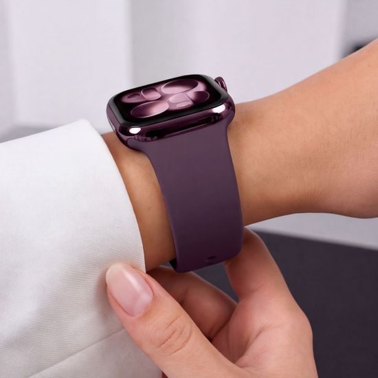 Tech-Protect Silicone kellarihm Apple Watch 8 / 9 / 10 / 11 / 12 / SE / Ultra (44 / 45 / 46 / 49 mm) – tumelilla
