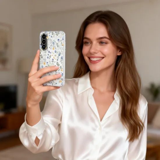 Tech-Protect FlexAir Schutzhülle für Samsung Galaxy A27 5G - Ergonomisches TPU Case - Wiesenblumen