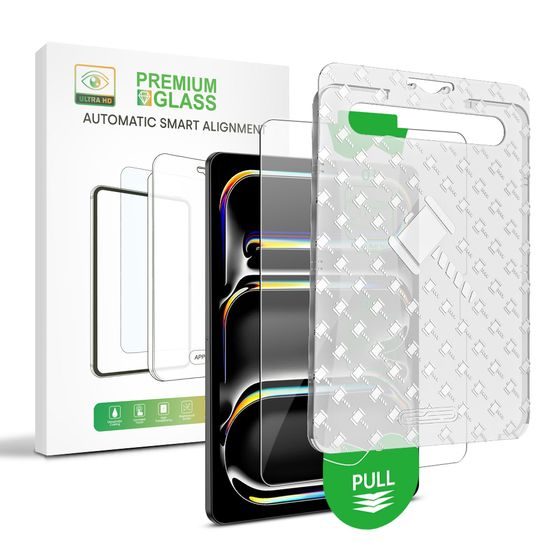 Σετ 2 Σκληρυμένων γυαλιών για tablet με εφαρμοστή, iPad 10.2 2019 / 2020 / 2021 (iPad 7 / 8 / 9), iPad 10.5 (2018), iPad Air 3 10.5 (2019)