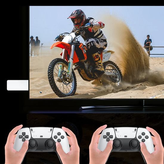 M15 Plus Retro konzol két vezeték nélküli kontrollerrel és tízezer játékkal, HDMI, Game Stick, 4K
