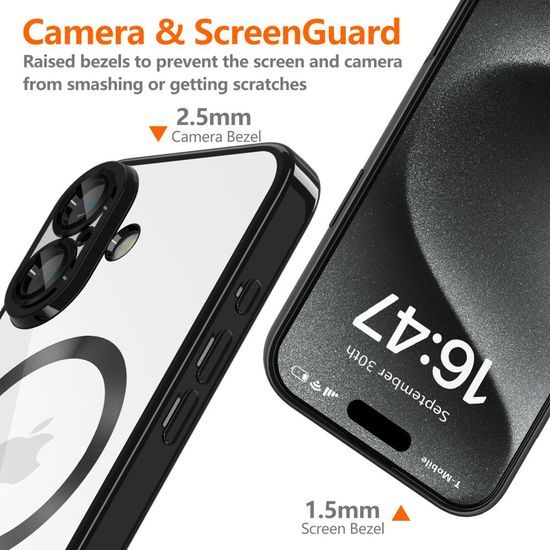 Tech-Protect MagFlex MagSafe iPhone 16, lesklá čierna