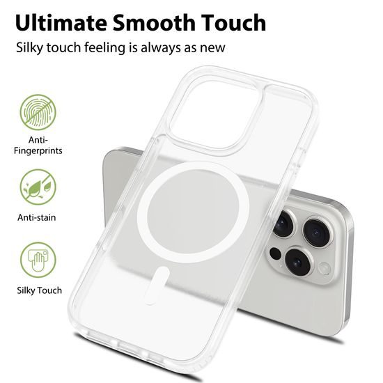 JP MagFit Colour MagSafe obal s N52 magnetom, iPhone 16 Pro, biely
