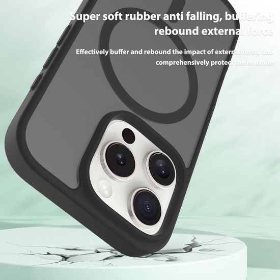 iPhone 16 Pro ümbris – JP MagFit Colour MagSafe N52 magnetiga – must