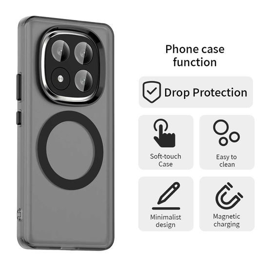 Techsuit CandyCase MagSafe, Xiaomi Redmi Note 14 Pro Plus 5G, μαύρο