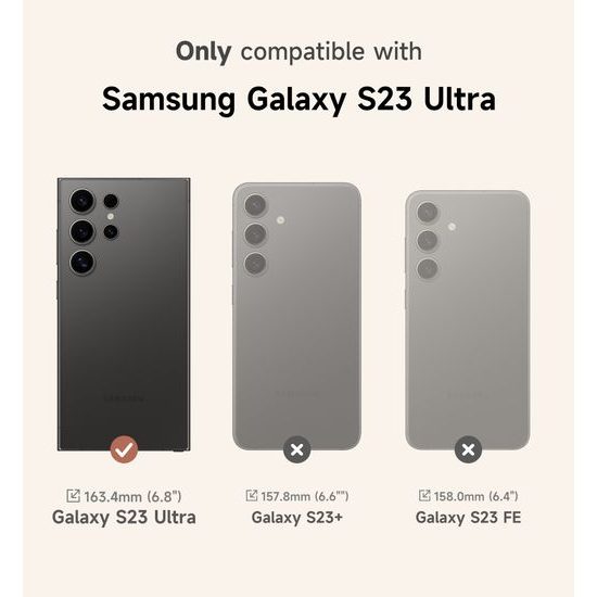 Samsung Galaxy S23 Ultra ümbris – Suritch MagSafe Kickstand Camprotector – must
