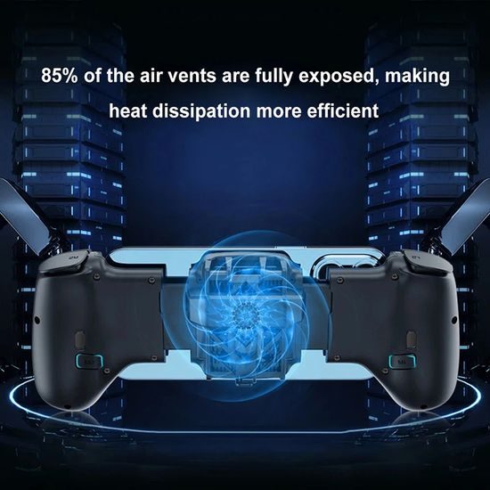 Gamepad JK02 για κινητό τηλέφωνο με ψύξη για απομακρυσμένο gaming, λευκό