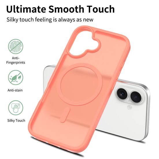 JP MagFit Colour MagSafe θήκη με μαγνήτη N52, iPhone 17, πορτοκαλί