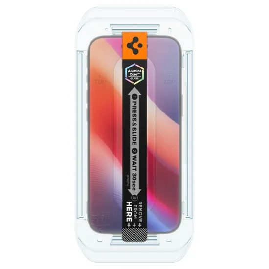 Spigen Glass.TR EZFit με εφαρμοστή, 2 τεμάχια, Σκληρυμένο γυαλί, iPhone Air