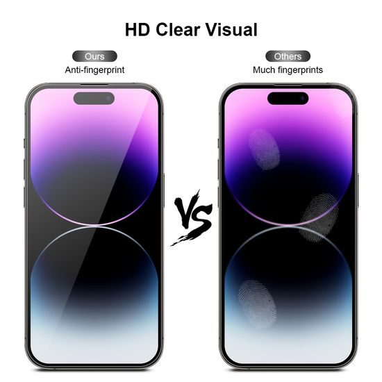 JP 3D staklo s okvirom za ugradnju, iPhone 14 Pro, crna