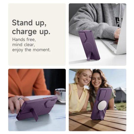 Suritch MagSafe Schutzhülle für Samsung Galaxy S26 Ultra mit Kickstand und Kameraschutz - Lila