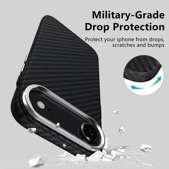 Tech-Protect Ion Carbon MagSafe, iPhone Air, μαύρο-ασημί