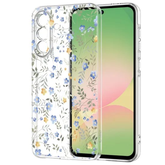 Tech-Protect FlexAir Schutzhülle für Samsung Galaxy A27 5G - Ergonomisches TPU Case - Wiesenblumen