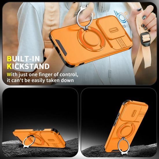 Θήκη Camslide Stand, Xiaomi 15T, πορτοκαλί