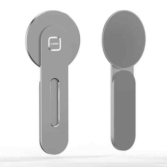 Μαγνητική πλευρική βάση τηλεφώνου για laptop / MacBook, αλουμινίου, αναδιπλούμενη κατασκευή, ασημί