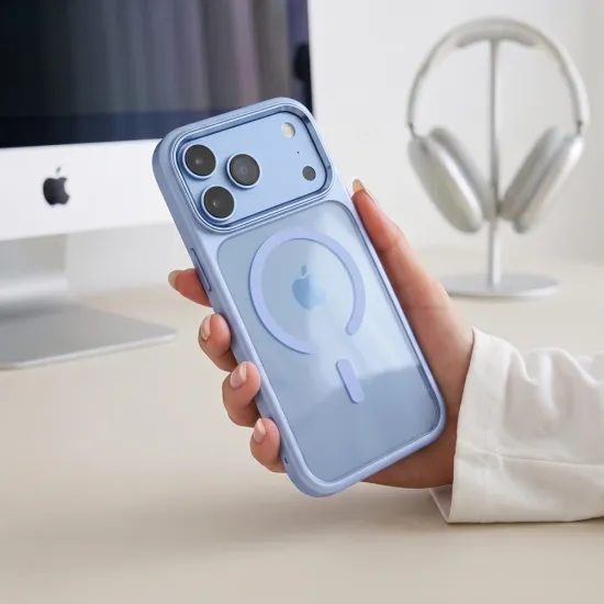 Tech-Protect MagMat MagSafe Case für iPhone 17 Pro Max / 18 Pro Max - Hybride Schutzhülle mit Camera Control - Hellblau