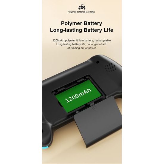 Q21 Φορητή κονσόλα παιχνιδιών με οθόνη 3,5" HD, 500 παιχνίδια και χειριστήρια για 2 παίκτες, κόκκινο-μπλε