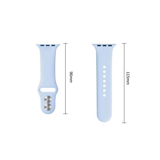 Tech-Protect Silicone rihm Apple Watch 8 / 9 / 10 / 11 / 12 / SE / Ultra (40 / 41 / 42 mm) – helesinine