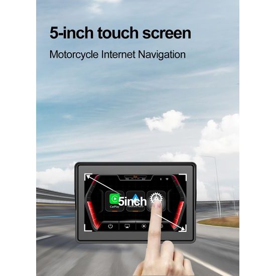 Motociklistički 5" CarPlay zaslon s bežičnim Apple CarPlay i Android Auto