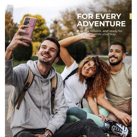 Dexnor MagSafe 360 Kickstand Camprotector Θήκη Samsung Galaxy S25 Ultra, Ροζ