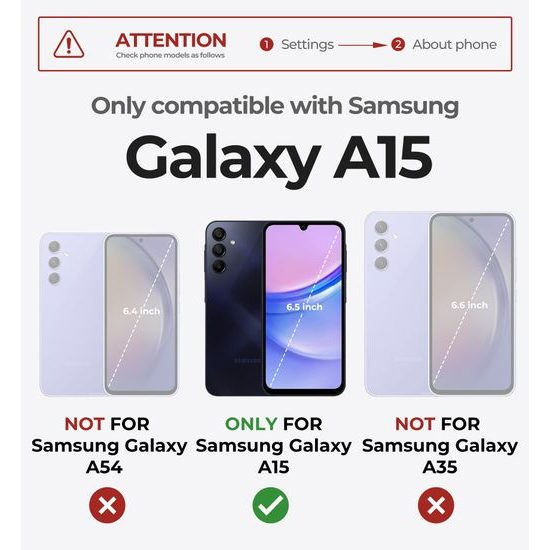 Dexnor 360 Kickstand Camprotector etui za Samsung Galaxy A15, moder