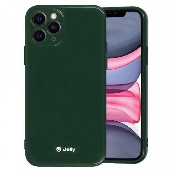 Jelly case iPhone 12 / 12 Pro, tmavě zelený