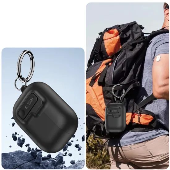 Θήκη Tech-Protect Slim Hook, Apple AirPods Pro 3, μαύρη