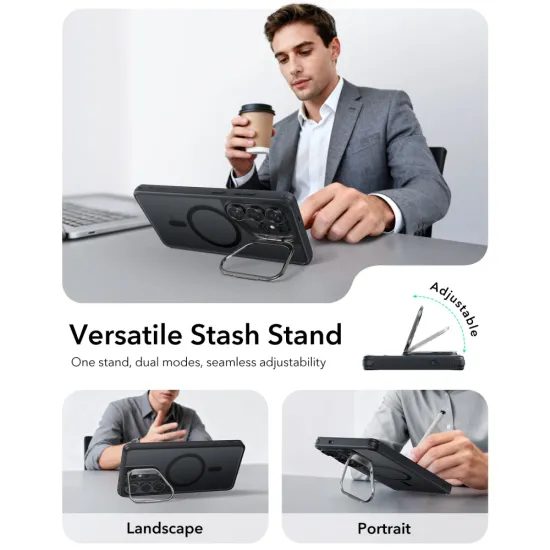 ESR Classic Hybrid Kickstand MagSafe, Samsung Galaxy S26 Ultra, μαύρο ματ
