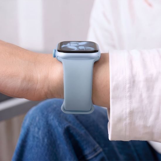 Tech-Protect Silicone kellarihm Apple Watch 8 / 9 / 10 / 11 / 12 / SE / Ultra (44 / 45 / 46 / 49 mm) – teksasinine