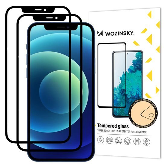 Wozinsky 2x 5D Προστατευτικό Γυαλί Οθόνης, iPhone 12 / 12 Pro, Μαύρο