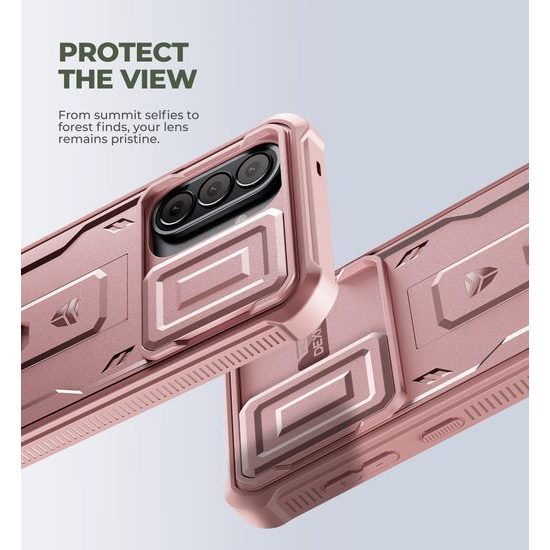Dexnor 360 Kickstand Camprotector tok Samsung Galaxy A57, rózsaszín