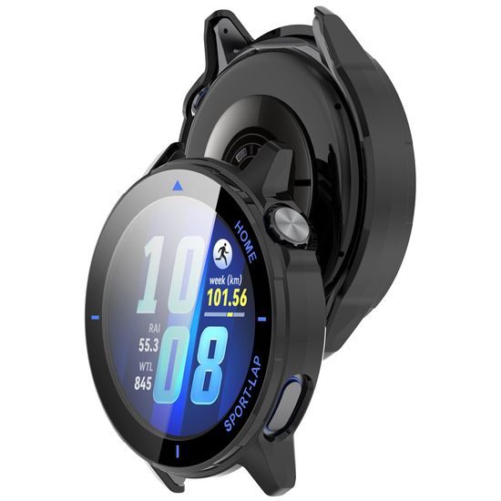 Techsuit Defense360 Pro Schutzhülle für Huawei Watch GT Runner 2 - Gehärtetes Displayschutzglas - Schwarz