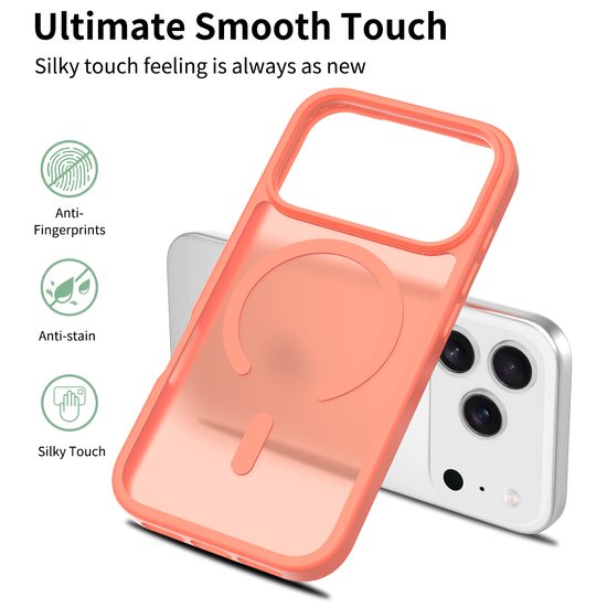 JP MagFit Colour θήκη MagSafe με μαγνήτη N52, iPhone 17 Pro, πορτοκαλί