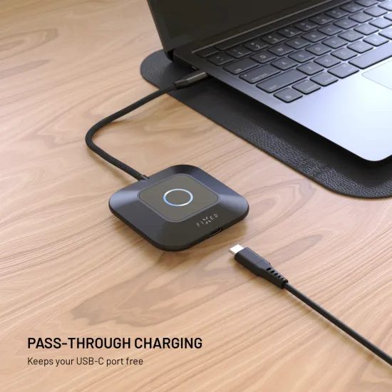 Vezeték nélküli HDMI adapter FIXED AirLink, 100W, PD 3.0, fekete