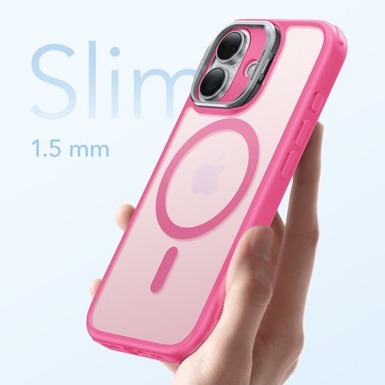 Θήκη ESR Classic Hybrid HaloLock Kickstand, iPhone 17, frosted pink