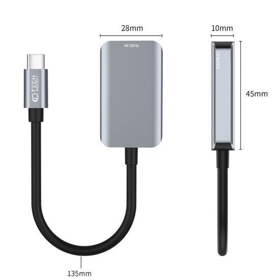 Tech-Protect UltraBoost adapter USB-C - HDMI 4K 60Hz, fekete