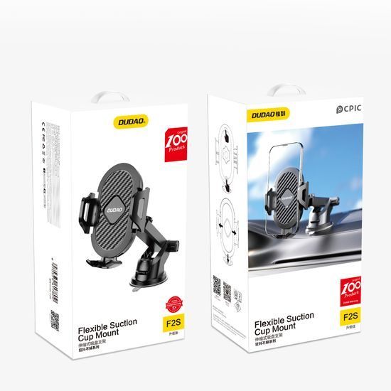 Dudao F2S Teleskopski držalo za vetrobransko steklo, črn