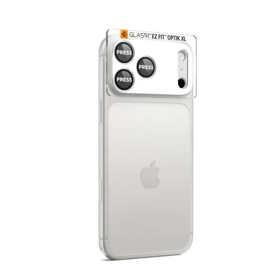 Spigen Optik Pro XL TR EZ Fit προστασία κάμερας, iPhone 17 Pro Max, ασημί